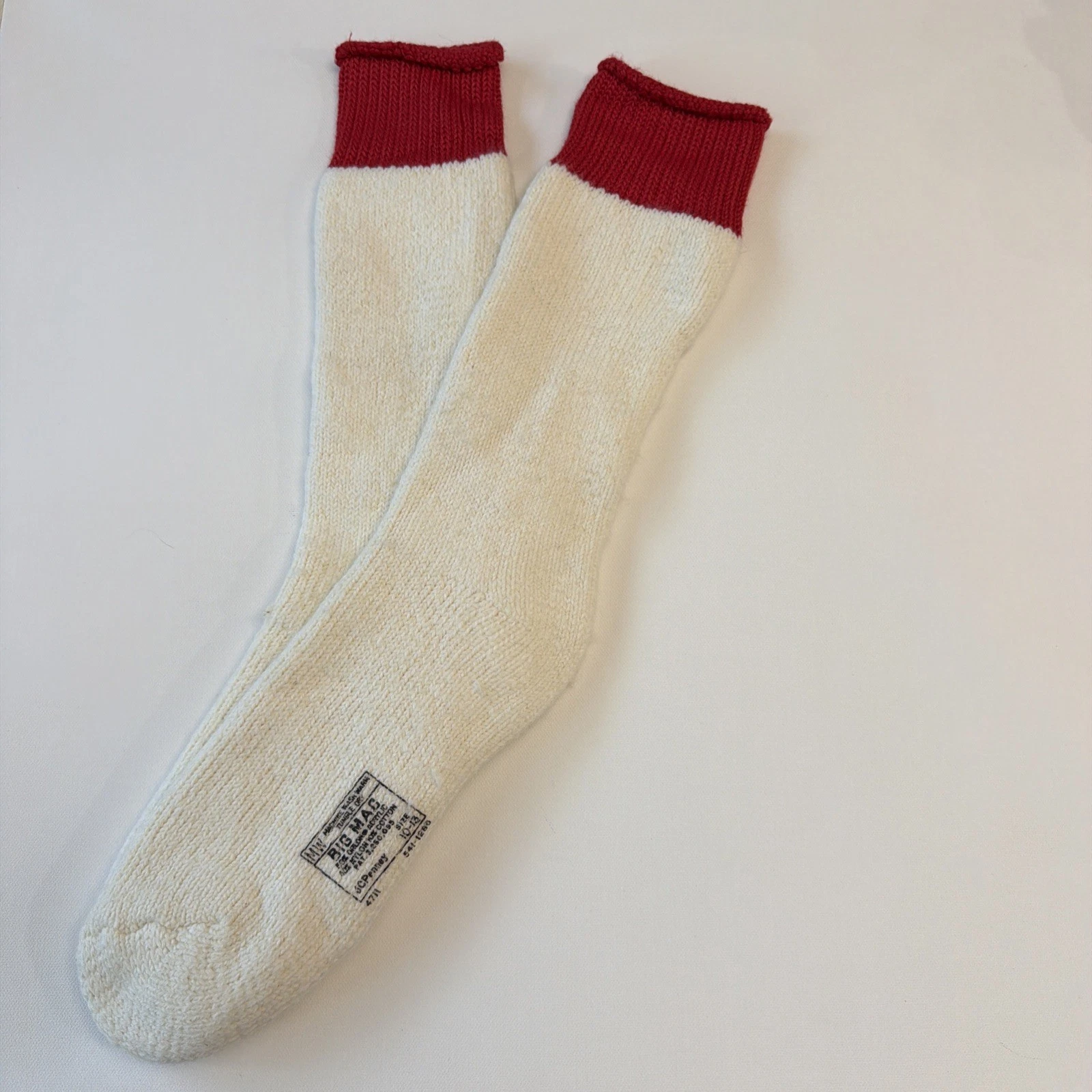 VTG Socks 70s 80s BIG MAC Thermal Orlon Acrylic Cushion Sole size 10-13.