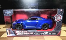 Jada Toys Fast and Furious Brian's Nissan GT-R R35 Ben Sopra 1:32 Scale Blue