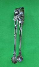 Gorgeous 800 German silver sugar tongs. 22.3 grams