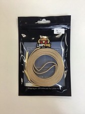 Loop King Laces 1 Pair Luxury Leather Shoe Laces W/Gold Tips l NIP l 36 In l GLD