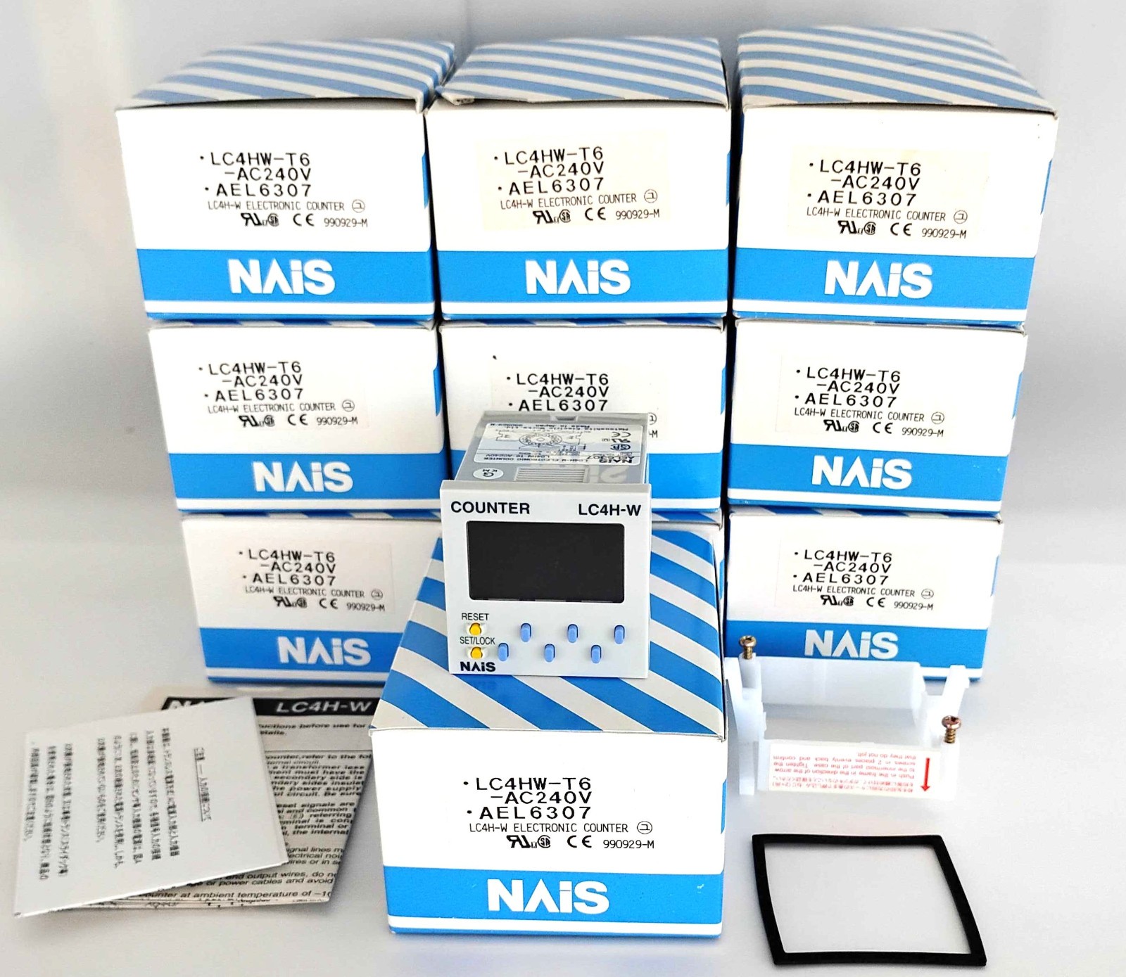 LOT OF 10 NAIS Panasonic LC4H-W-T6-AC240V AEL6307 Electronic Counters NOS