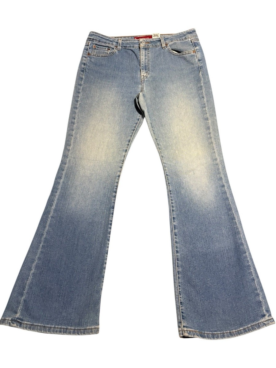 34x32 Vintage Levis 519 Low Flare Bootcut Jeans Denim Western Sand