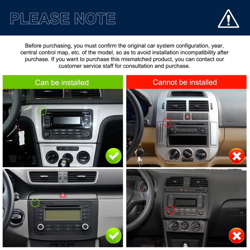DAB+ Android 15 Autoradio Für VW Caddy 2003-2020 Apple Carplay Navi BT FM Kamera - Bild 2 von 4