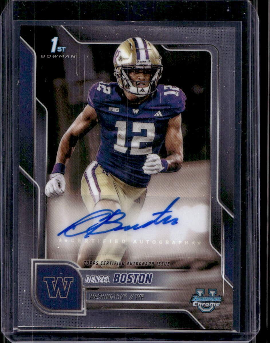 Denzel Boston 2025 Bowman University Chrome #BCA-DB Auto