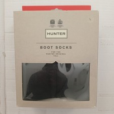 NIB Hunter Boot Socks Original TALL Adult Size Large Black Fleece Logo Fast Ship