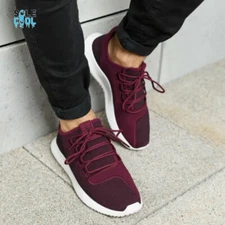 Adidas Tubular Shadow Men's Running Shoes MaroonWhite Athletic Sneakers CQ0927