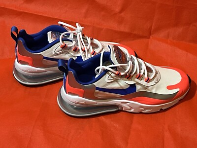 Women Size 7.5 Nike Air Max 270 React Knicks Sports White Shoes CW3094-100