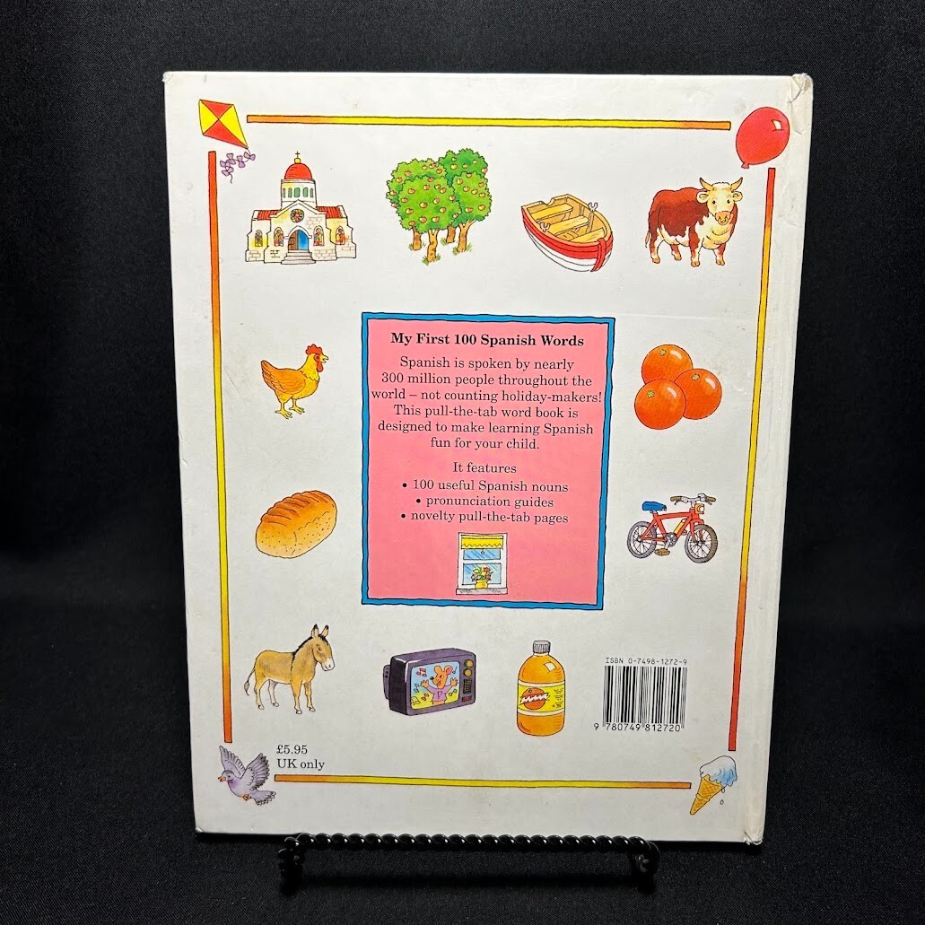 洋書 100%Spanish Design Vintage 1993 My First 100 Spanish Words Pull Tab Book | eBay