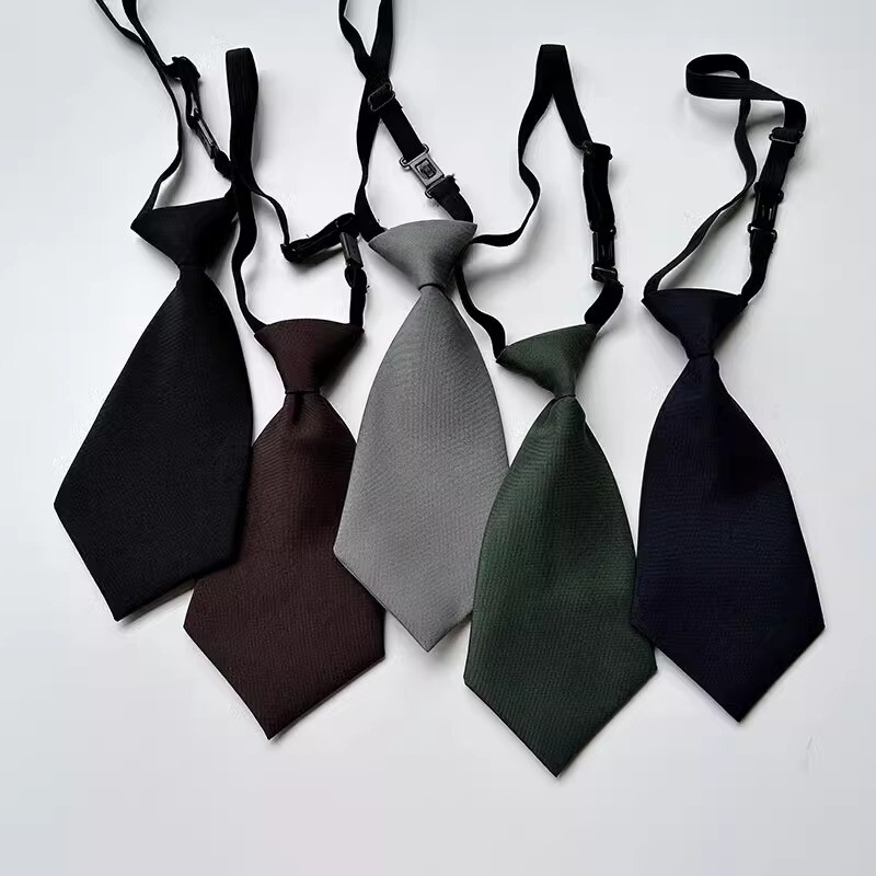1x Men Women Adjustable Solid Mini Tie Student Short Necktie