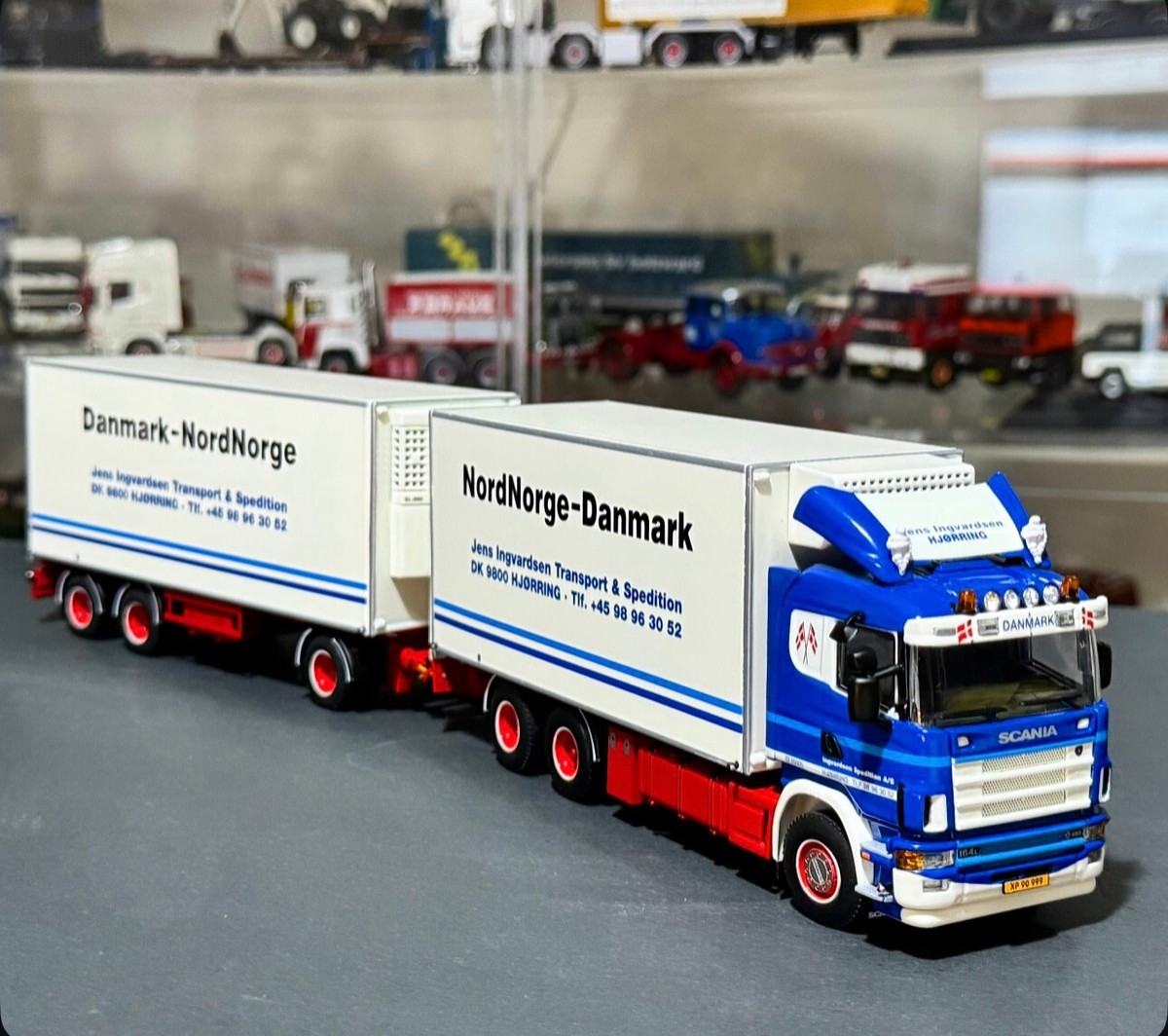 WSI MODELS Scania トレーラー 1/50 Scania R4 riged reefer truck 6x2 combi 
