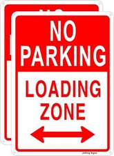 Joffreg No Parking,Loading Zone Sign,14 x 10 Inches,Reflective 14x10 inches