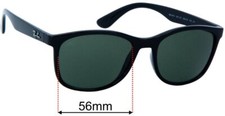 SFx Replacement Sunglass Lenses fits Ray Ban RB4374 - 56mm Wide