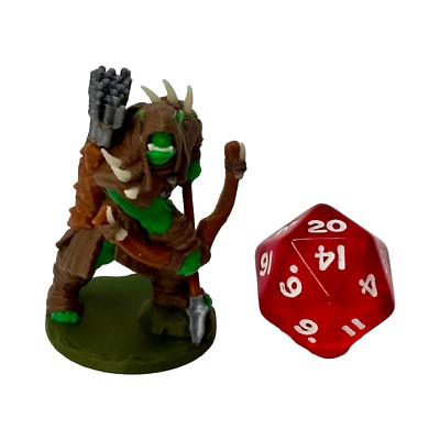 Painted Orc Archer -  Enemy , TTRPG, DnD Miniatures, D&D, 28mm