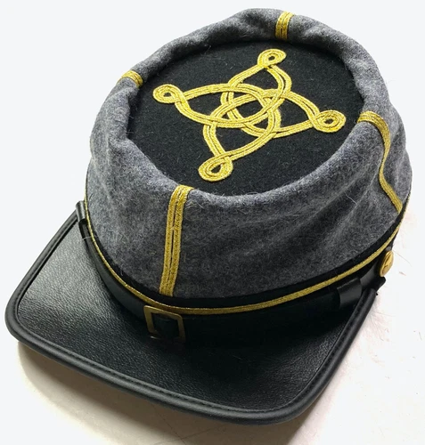 CIVIL WAR CONFEDERATE CSA CS CAPTAIN INFANTRY OFFICER KEPI FORAGE CAP-MEDIUM