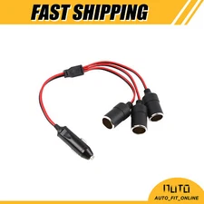 ONE 1 to 3 Way Female Socket Splitter 12/24V Universal Cigarette Lighter Charger