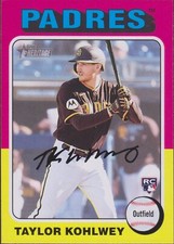2024 Topps Heritage #154 Taylor Kohlwey San Diego Padres Rookie Baseball Card RC