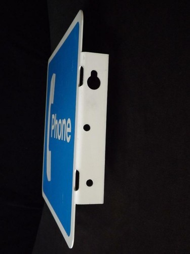 Telephone Booth Sign Flange Double Sided 12" x 12" - Picture 3 of 3