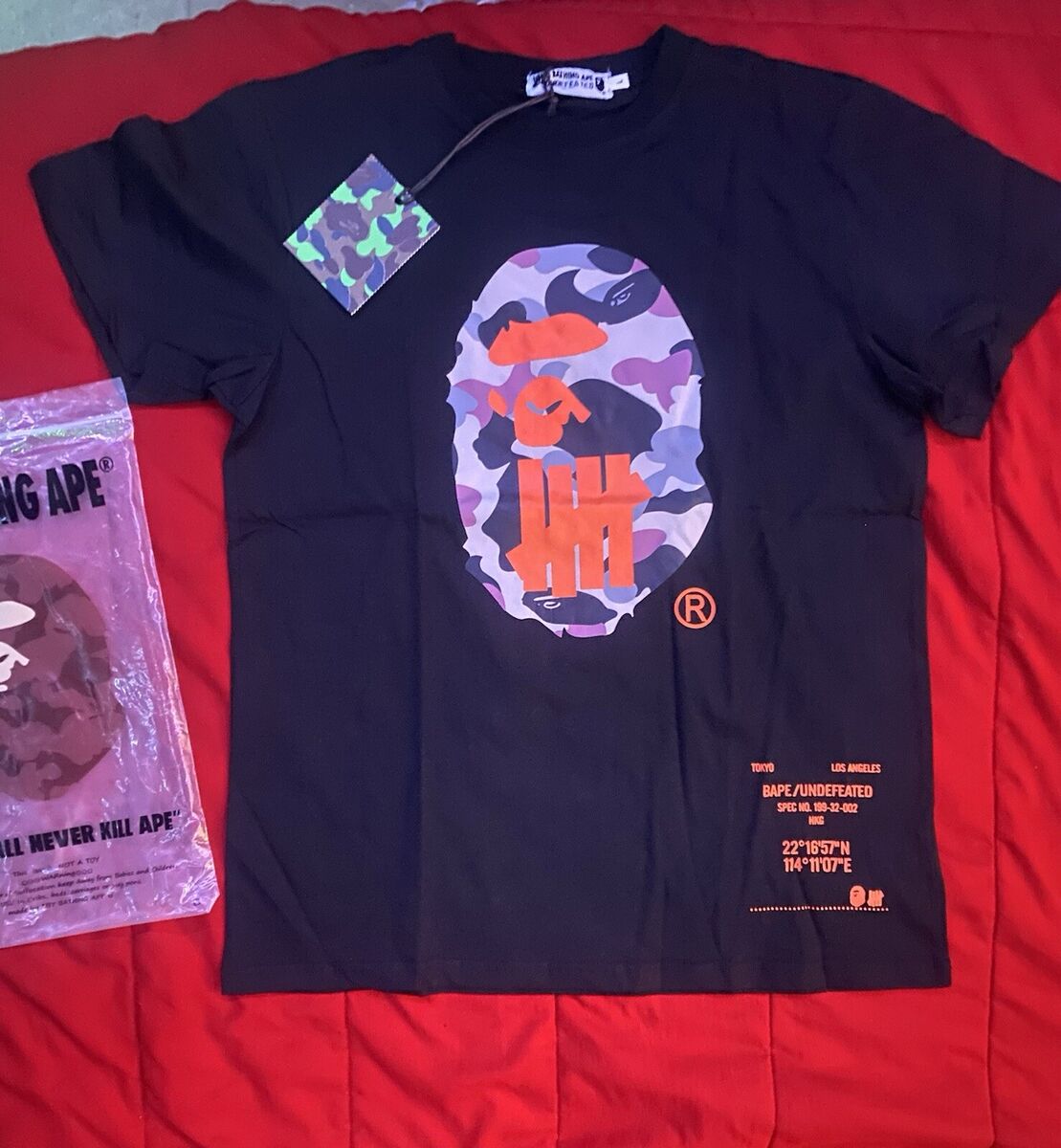 BAPE x Undefeated Sport Is War Ape Head Tee Black | eBay BAPE x Undefeated Sport Is War Ape Head Tee Black | eBay
