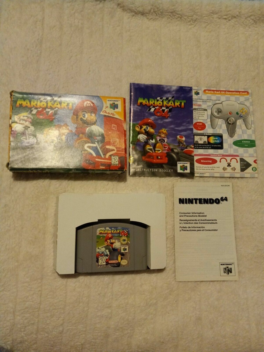 Mario Kart 64 Nintendo N64 100% Complete in box CIB Good condition