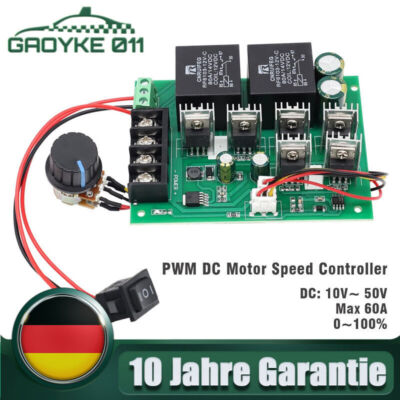 10-50V 40A 2000W Reversible DC-Motordrehzahlregler PWM Motor Speed Controller