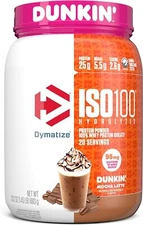 Dymatize ISO100 Hydrolyzed Whey Isolate Protein Powder Dunkin Mocha Latte