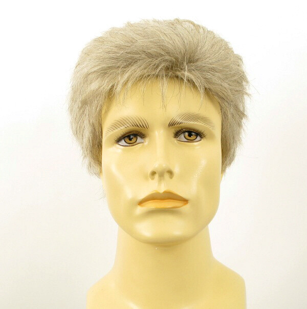 Perruque homme cheveux naturels haut de gamme gris et blanc FRANCK 51