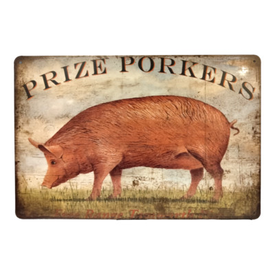 Prize Porkers Sign / Pig Signs / Farm Sign / Barn Signs / Bacon Signs / Farmers