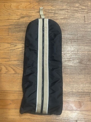 Dover Saddlery Fleece Lined Bridle Bag - black with tan/white
