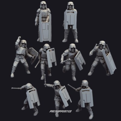 Star Wars Legion Imperial Riot Control Squad Expansion Proxy Models 3d Printed
