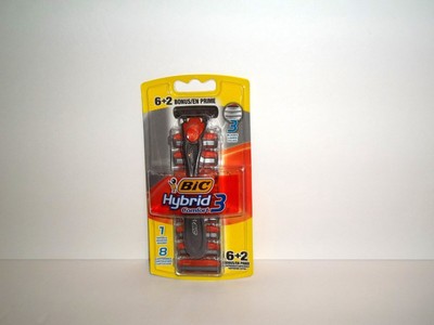 BIC Comfort 3 Hybrid Men's Disposable Razor, 3 Blades, 6 Cartridges and 1 Handle