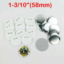 1-3/10" 58mm Blank Metal / ABS Pin Badge Button Supplies for Badge Maker Machine