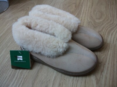 Ladies Canterbury sheepskin slippers size UK