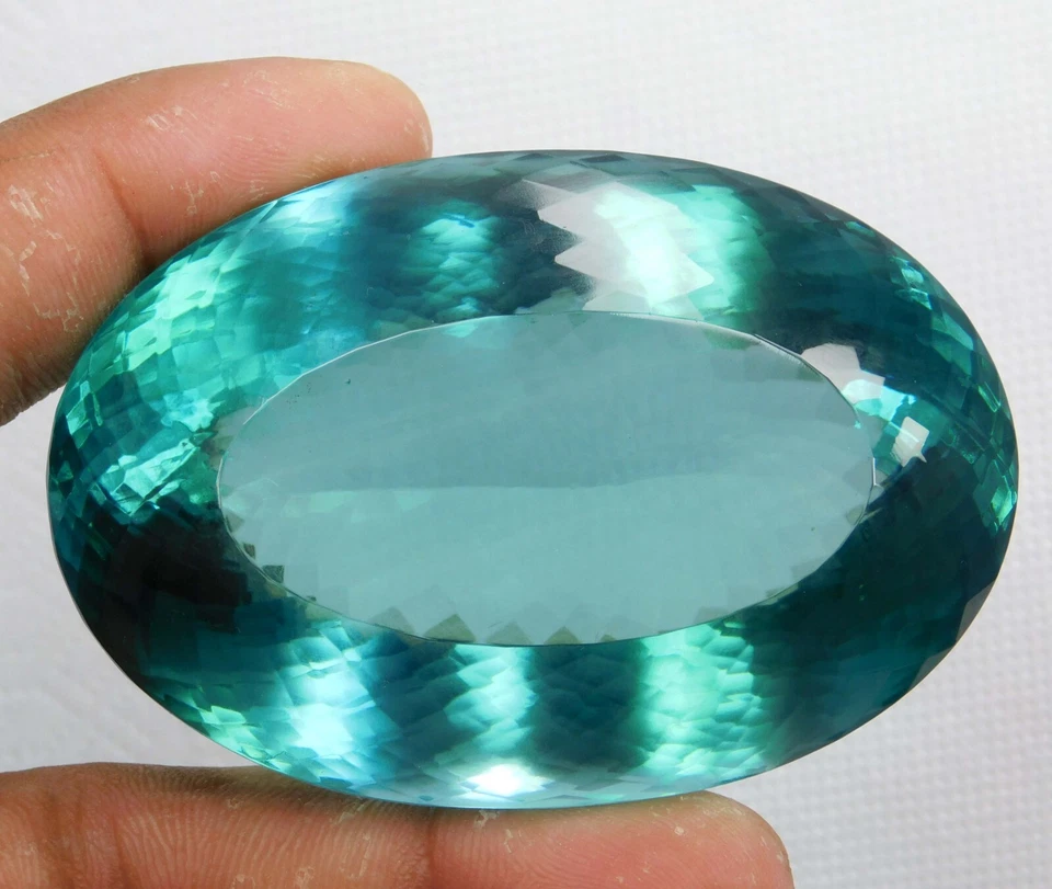 Certified 645.25 Ct Natural Blue Aquamarine Oval Cut AAA+ Brazil Rare Gemstone - Image 4 of 4