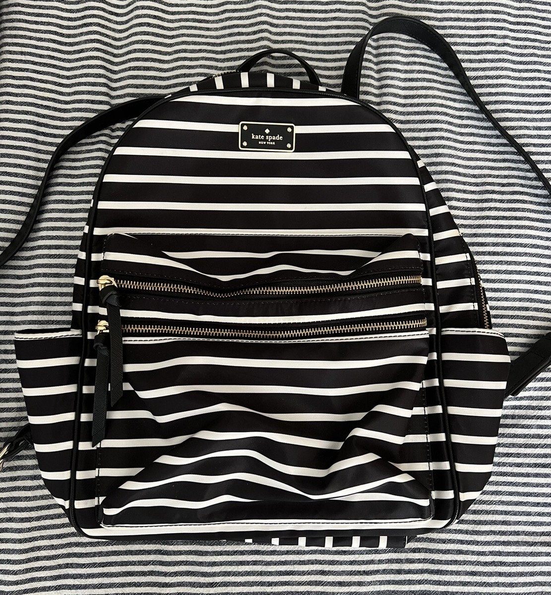 Kate Spade New York Wilson Road Black White Stripe Bradley 