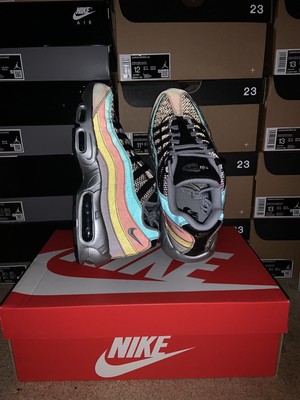 Nike AIR MAX 95 PRM Nero Argento Arcobaleno riflettente 3M UK 11.5 US 12.5  che cosa il | eBay