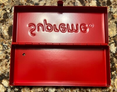 Supreme Box Logo Small Red Metal Storage Box Authentic Ships