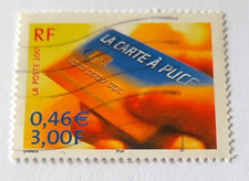 Timbre oblitéré - La carte à puce - Réf 3426 - Année 2001