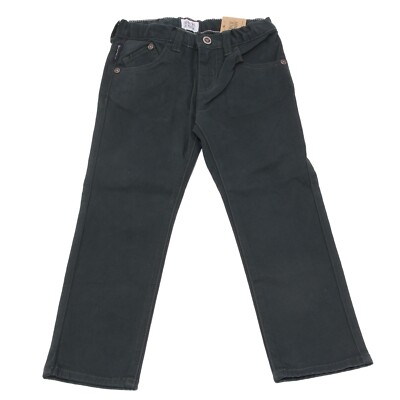 3845U pantalone bimbo ARMANI JUNIOR verde scuro cotone trouser kid boy