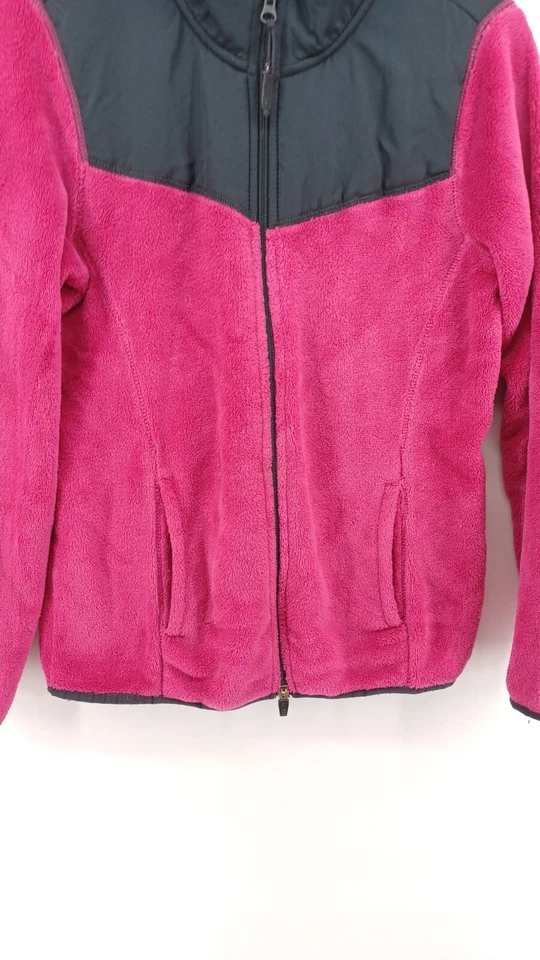 Suéter polar para mujer DANSKIN NOW pequeño rosa cremallera completa. Foto 3 de 4