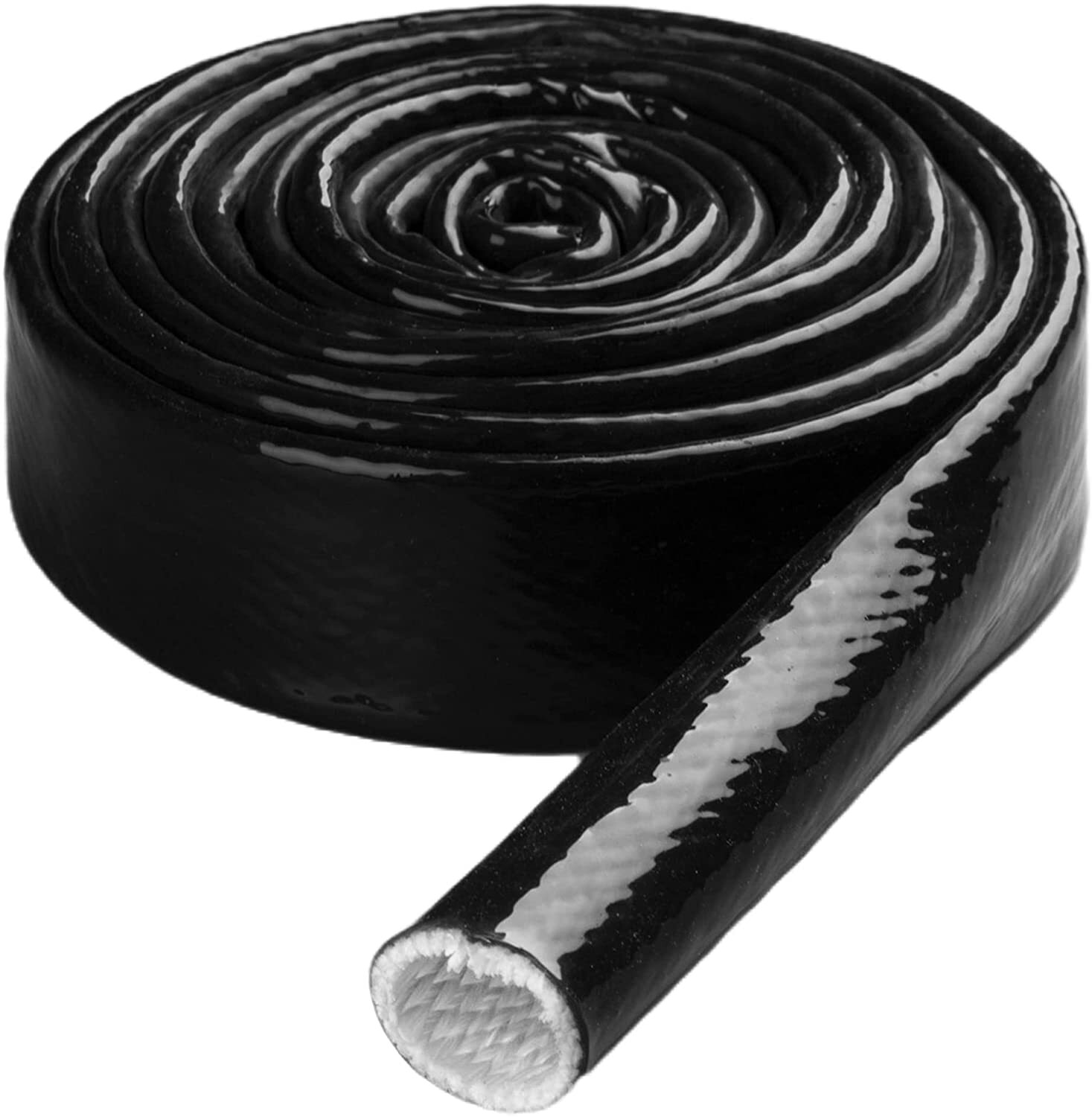 3/4u0026#034;ID Black Silicone Insulation Fibre Heat Shield Sleeve For 12AN Oil  Fuel Line | eBay