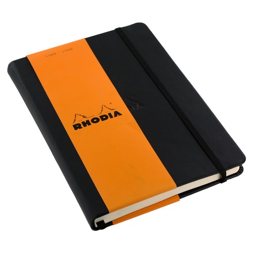 Rhodia Dot Grid Paper Webnotebook, 5.5" x 8.25", Black (118769)