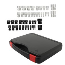 44-pc Inch  Metric Set Nut And Bolt Thread Checker Identifier Thread Gauges Box