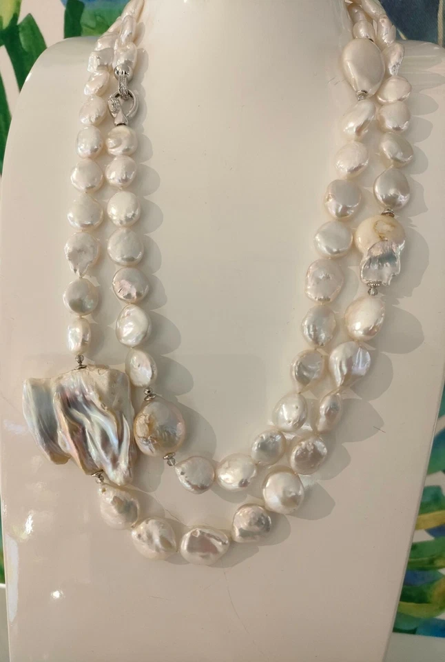 Collana lunga Donna cm 106 Perle coltivate Acqua dolce e perle scaramazze - Immagine 3 di 4