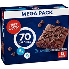 Fiber One 70 Calorie Brownies Chocolate Fudge Snack Bars 18 ct