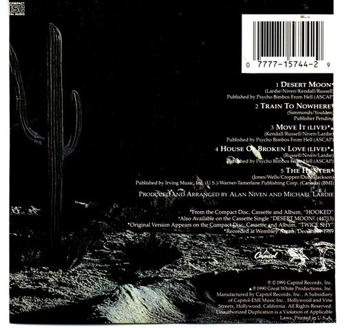 GREAT WHITE: DESERT MOON CD MAXI SINGLE JACK RUSSELL MARK KENDALL HARD ROCK - Imagen 2 de 4