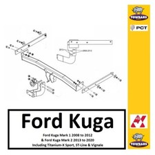 Towbar for Ford Kuga 2008 to 2020 Mark 1 & Mark 2 Flange Tow Bar