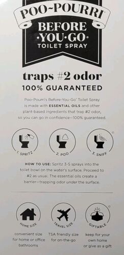POO-POURRI SWEET MELON BEFORE YOU GO TOILET SPRAY BATHROOM NO ODOR 3.4 OZ 100 ML - Picture 3 of 4