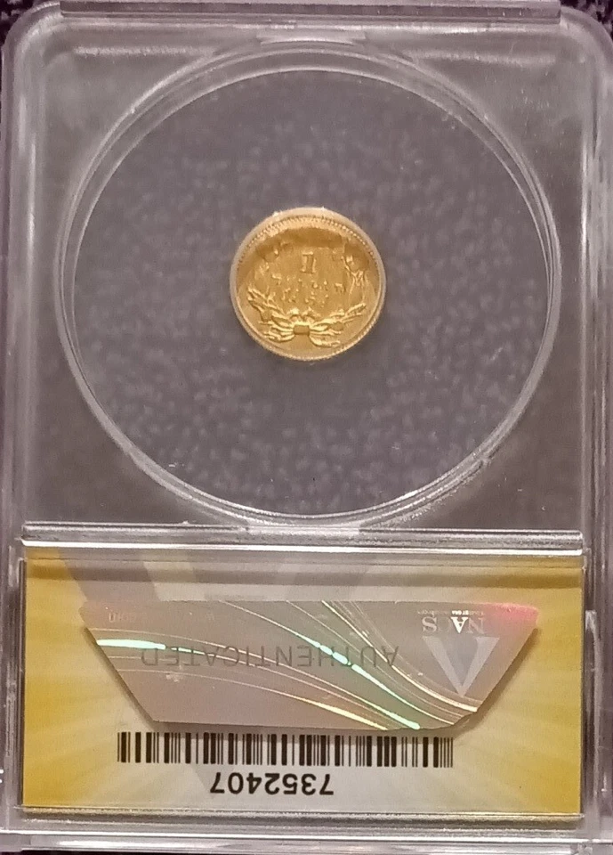 1854 Type 2 Gold dollar, ANACS XF-45 - Image 3 of 4