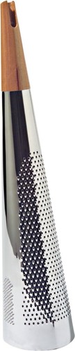 Todo" Giant Cheese And Nutmeg Grater in Steel And Wood, Silver - Picture 2 of 8