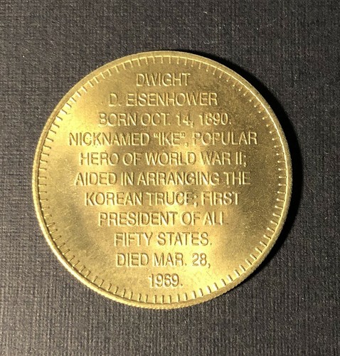 Dwight Eisenhower 34. Präsident 1953-1961 Medaille - Bild 2 von 2